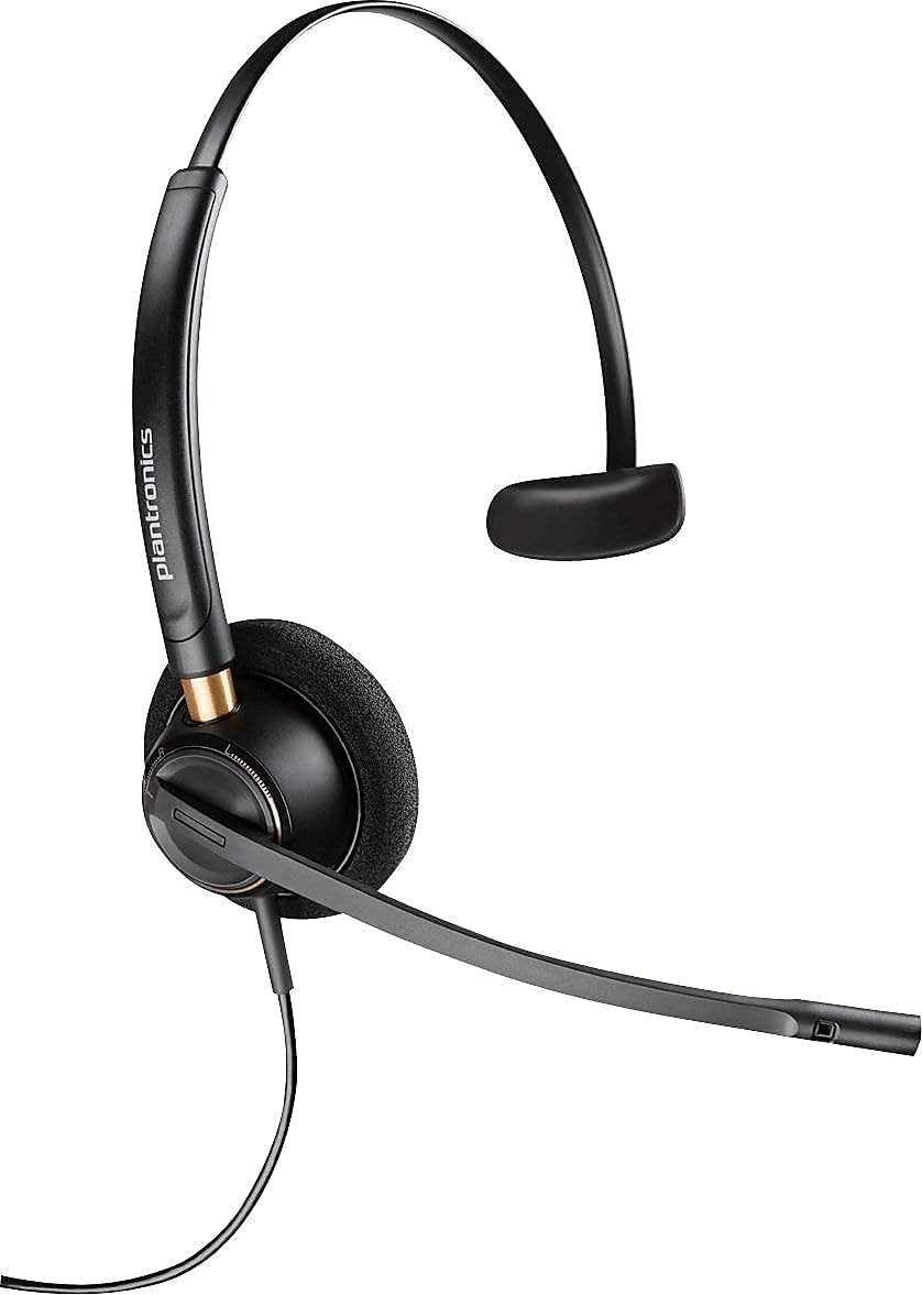 Plantronics EncorePro HW510 Headset Monaural Noise-Canceling Over-the-Head Wired (89433-01)