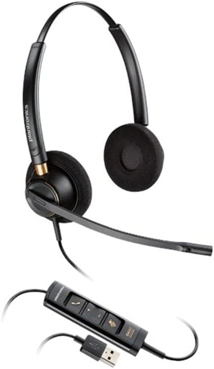 Plantronics EncorePro HW525 USB Binaural On-Ear Headset (203444-01)