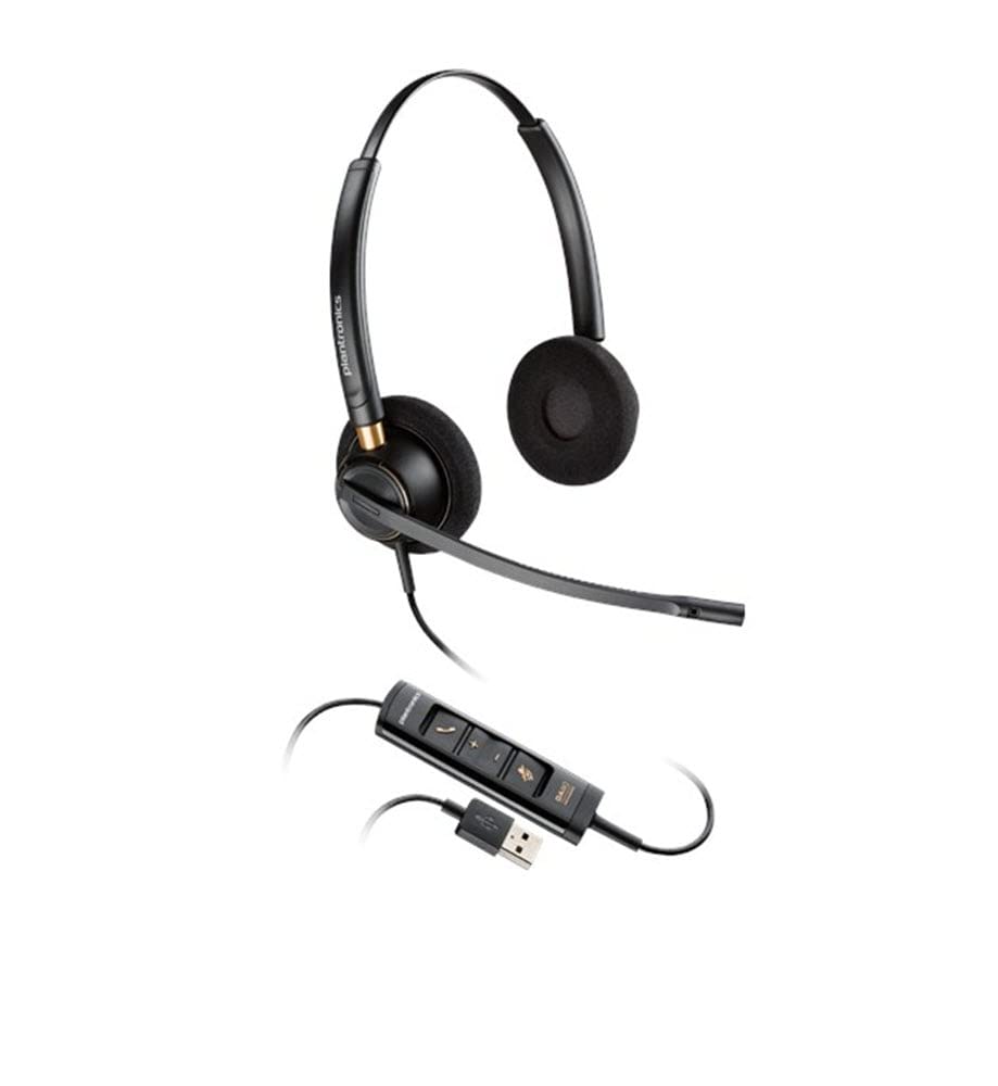 Plantronics EncorePro HW525 USB Binaural On-Ear Headset (203444-01)