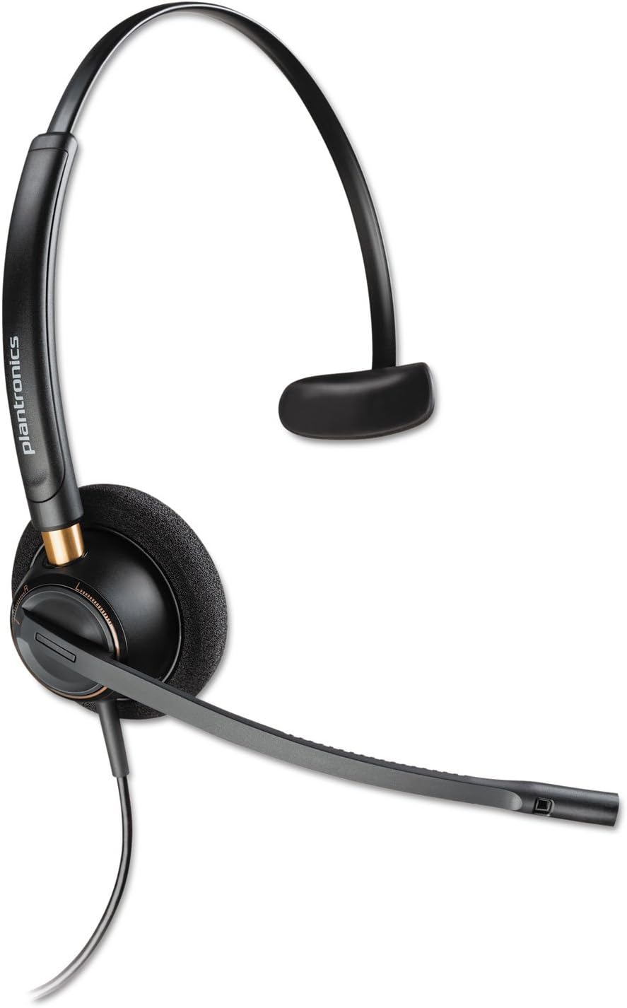 Plantronics EncorePro HW510 Headset Monaural Noise-Canceling Over-the-Head Wired (89433-01)